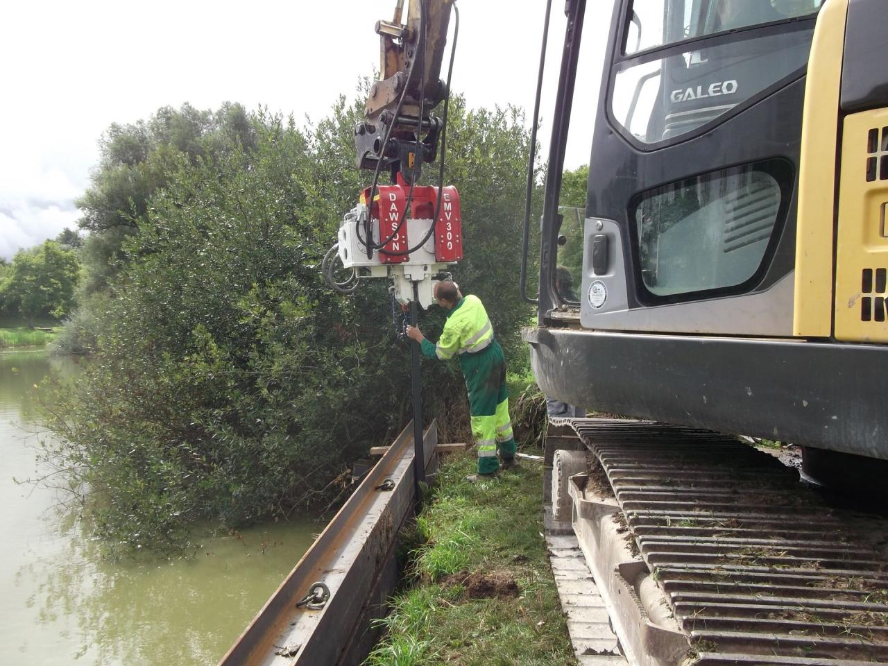 Mise en place de la 1ere palplanche