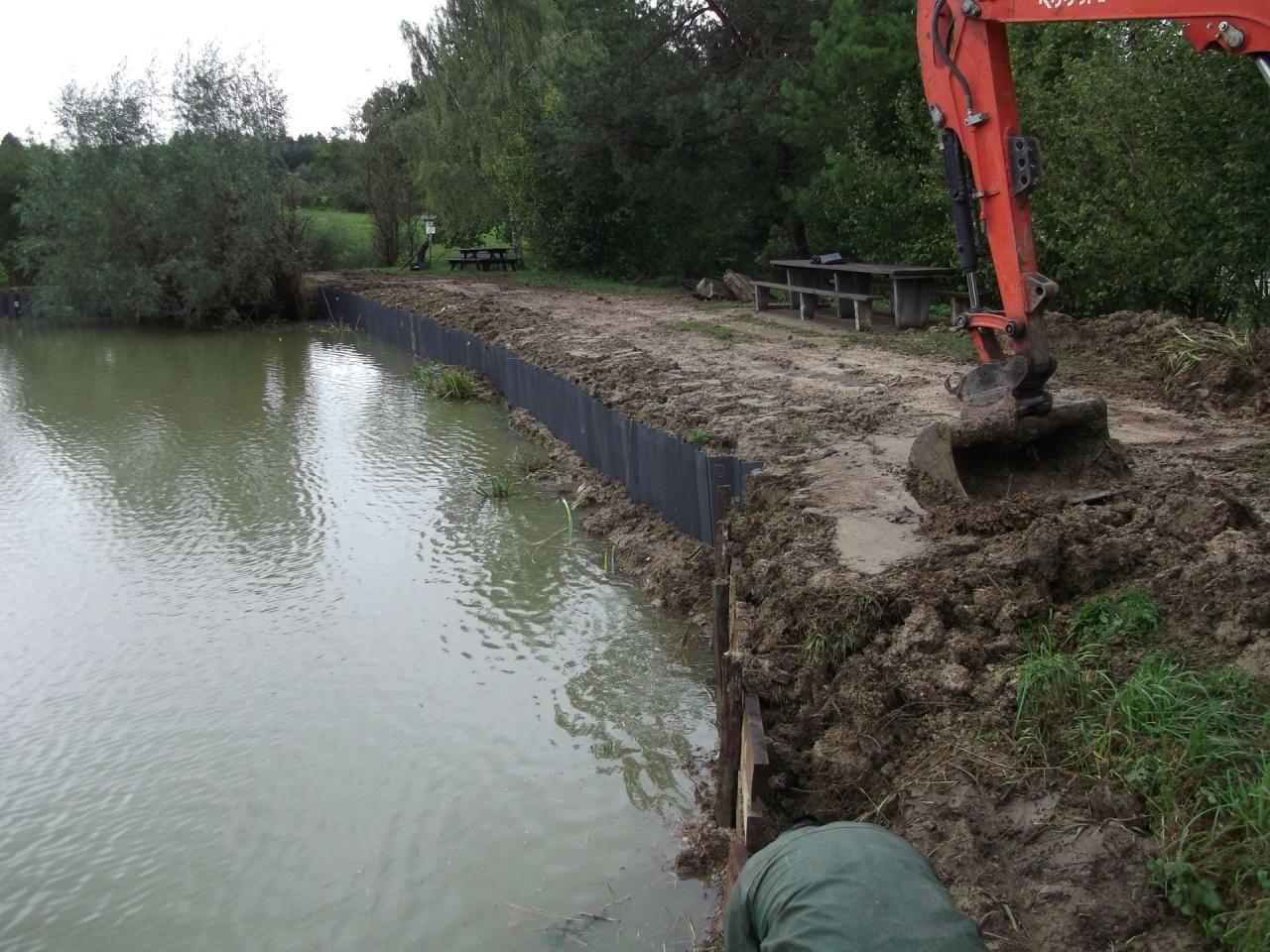 27.50m de palplanche sur le devant